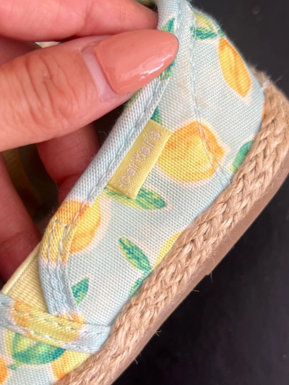 🍋🩵CARTER’S LEMON SLIP-ON CANVAS ESPADRILLES🩵🍋
